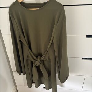 Olive Long Sleeve Dress